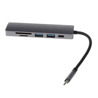 lxab 6 in 1 type c extension hub laptop computer peripheral docking station adapter