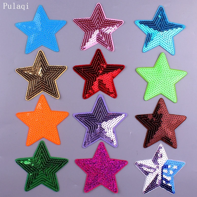 Pulaqi 14 видов стилей нашивки с блестками Утюг на Вышивка звёздочки или бриллианты