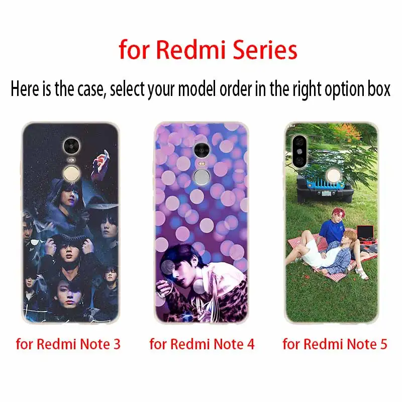 Мягкий чехол из ТПУ для Xiaomi Redmi 4X 4A 6A 7a Y3 K20 5 Plus Note 8 7 6 5 Pro Bangtan Boys Jimin Suga