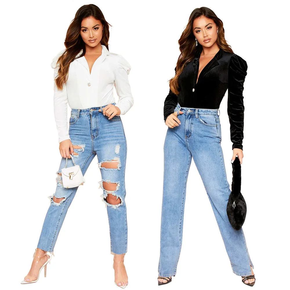 Женское боди с V-образным вырезом однотонное черное/Белое Облегающее пышными