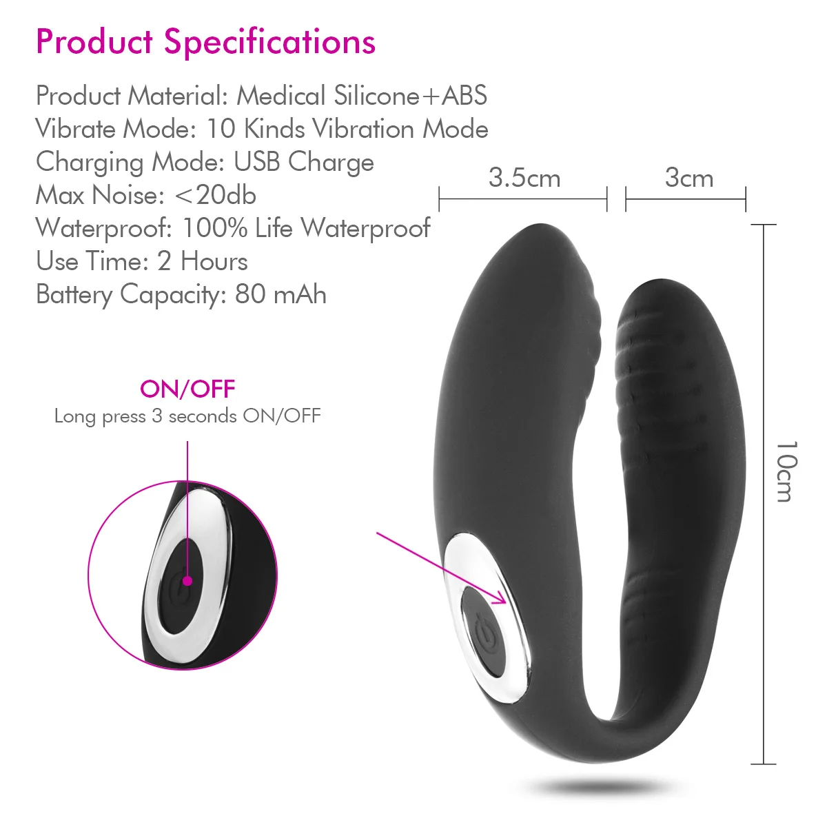 NEZEND 10 frequency USB charging clip modeling vibrator adult clitoris toy nipple stimulator anal sex toys | Красота и здоровье