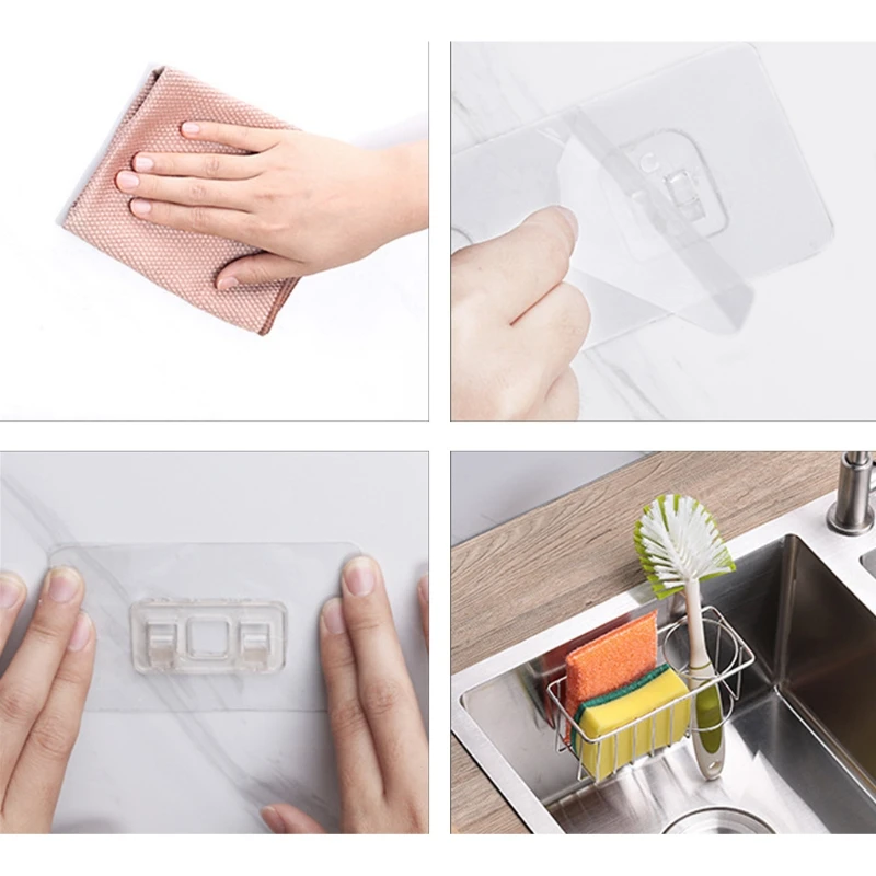 

Stainless Steel Kitchen Sink Storage Hanging Basket Sponge Storage Rack Hanger