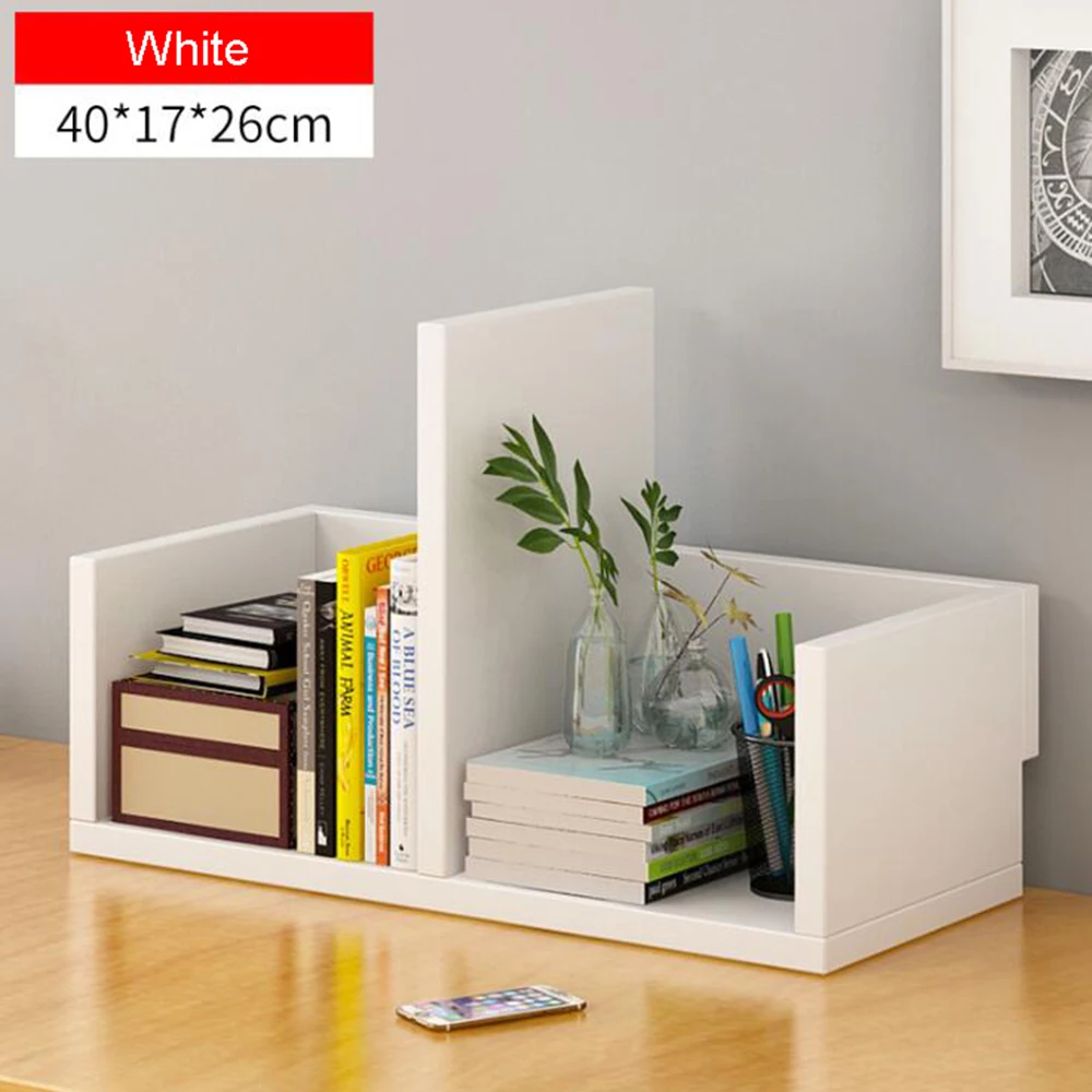 Деревянная комбинированная книжная полка креативный Настольный книжный шкаф