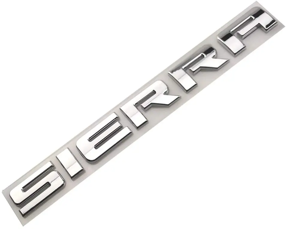 

1 пластиковый значок-эмблема для письма Sierra с глянцевым покрытием (хром)