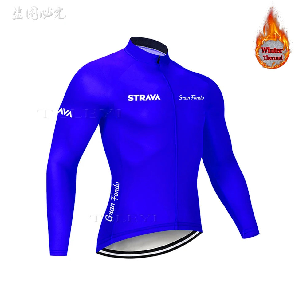 

2021 Winter Thermal Fleece Cycling Tops Jerseys Long Sleeve Jacket Man MTB Bicycle Racing Bike Clothes Cycling Clothing