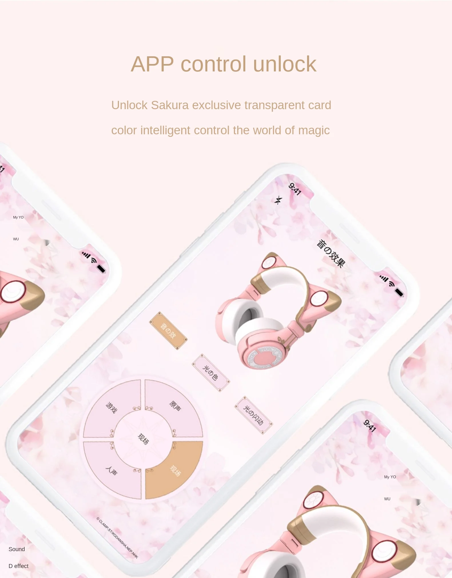 구매 Cy Cat Ears 헤드폰 헤드 장착형 소음 감소 Bluetooth 무선 (이어폰 포함) Cardcaptor Sakura Headphones