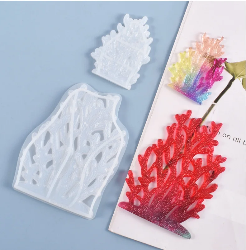 С украшением в виде кристаллов силиконовые формы морских коралловых эпоксидная