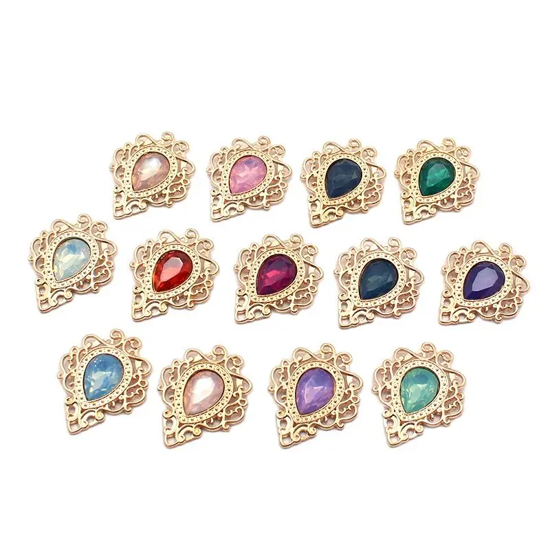 

ZMASEY, 10 шт., новинка, сплав, плоские капли воды, золотые аксессуары, DIY, костюмы ручной работы, романтические свадебные украшения, ремесла