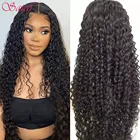 13x4 глубокая волна Синтетические волосы на кружеве человеческих волос парики предварительно выщипанные волосы с детскими волосами прямые заколки для волос глубокая волна человеческих волос парики из натуральных волос
