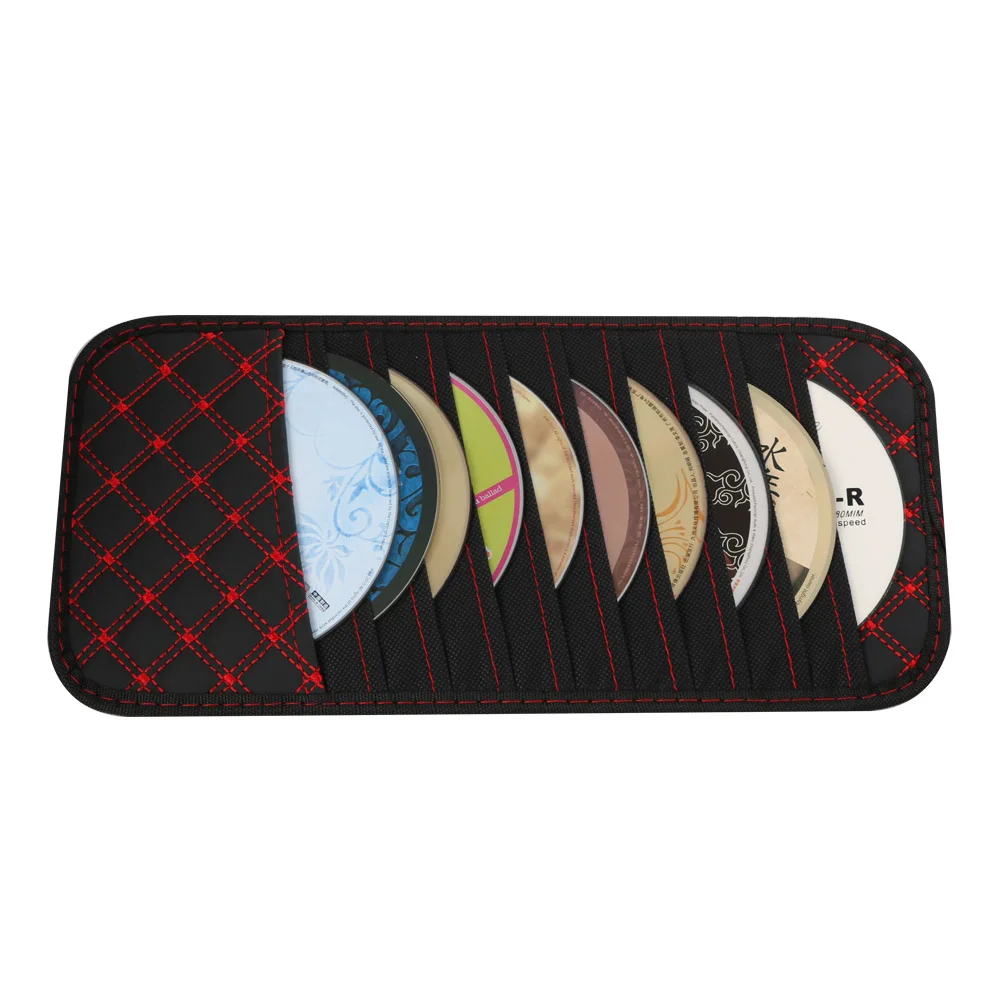 YOLU из искусственной кожи авто солнцезащитный козырек очки CD держатель Клип сумка