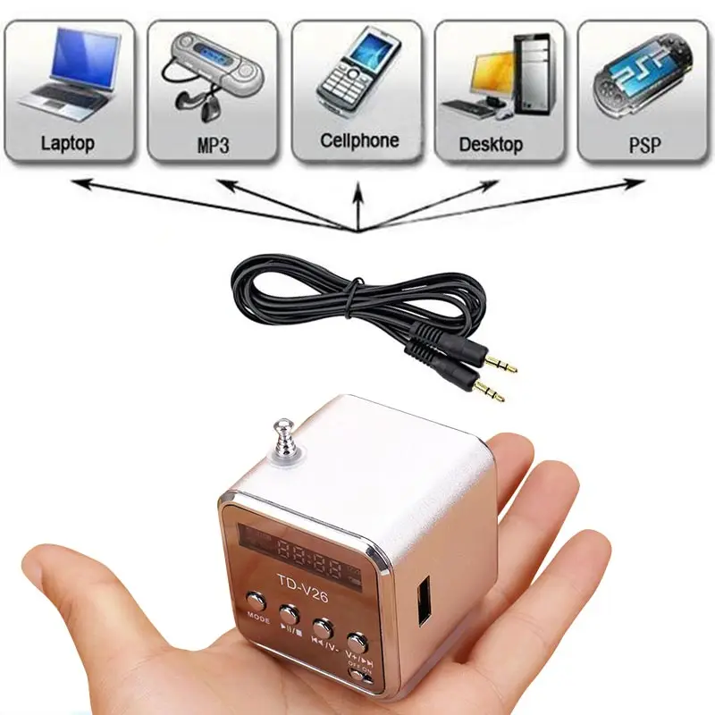 Портативный fm-радио с микро SD / USB /TF Bluetooth приемник MP3 музыкальный плеер встроенный
