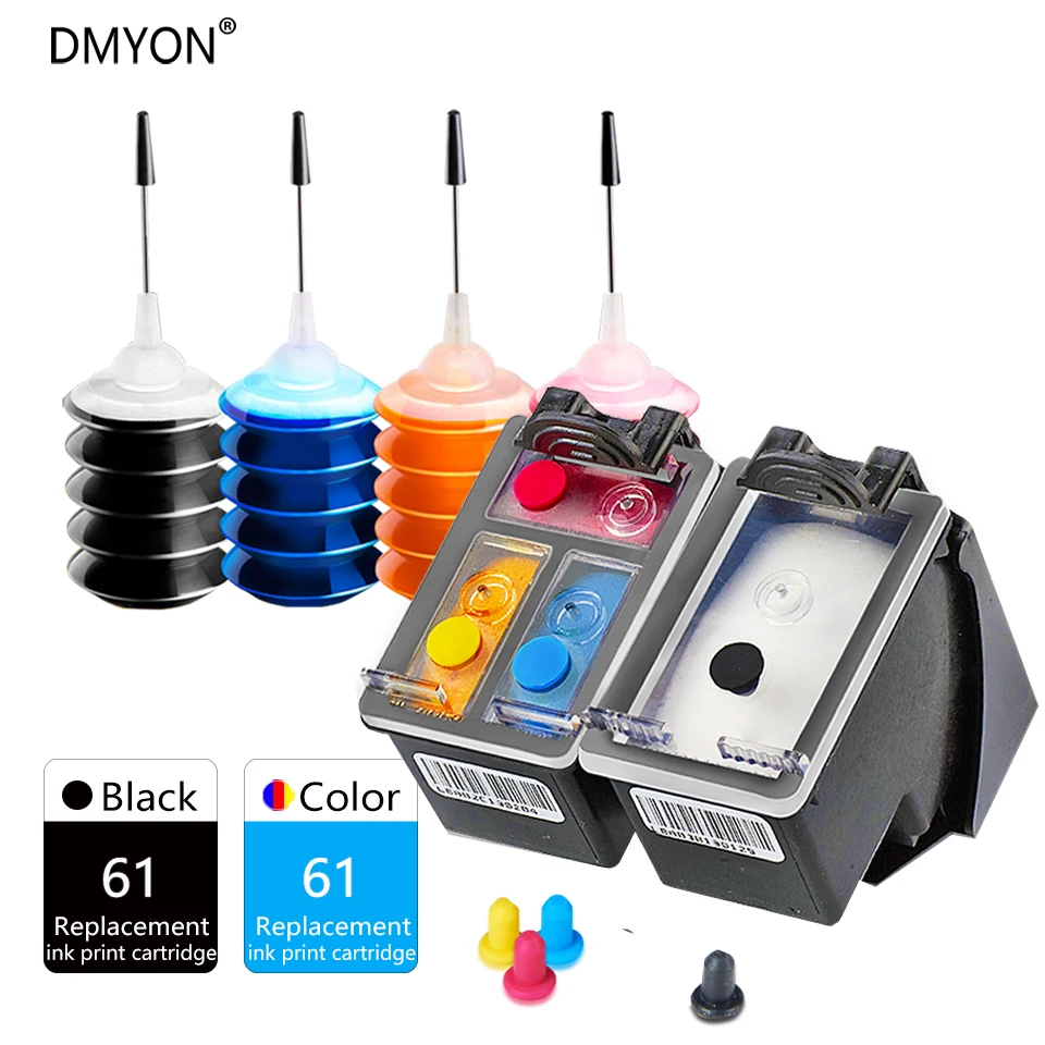Сменный чернильный картридж DMYON для HP 61 совместимый с Deskjet J110a J210a J310a J410a 1000 2000 1510|ink