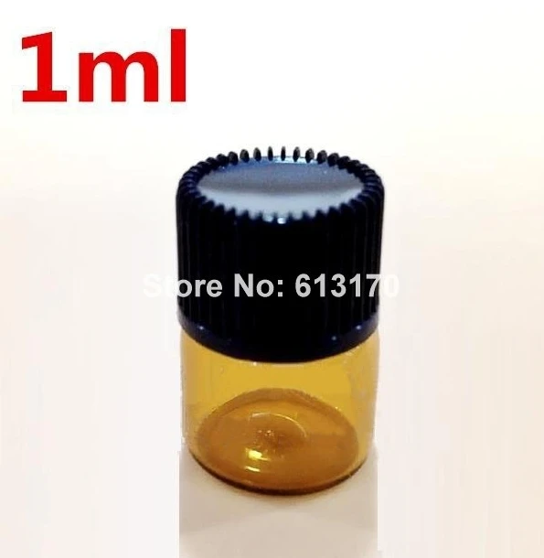 Бесплатная доставка 100/лот 1 мл янтарная стеклянная бутылка 1CC эфирного масла мини