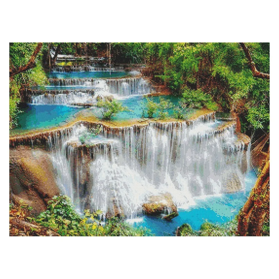 AZQSD 5d алмазная картина живописная Алмазная вышивка водопад мозаика крестом
