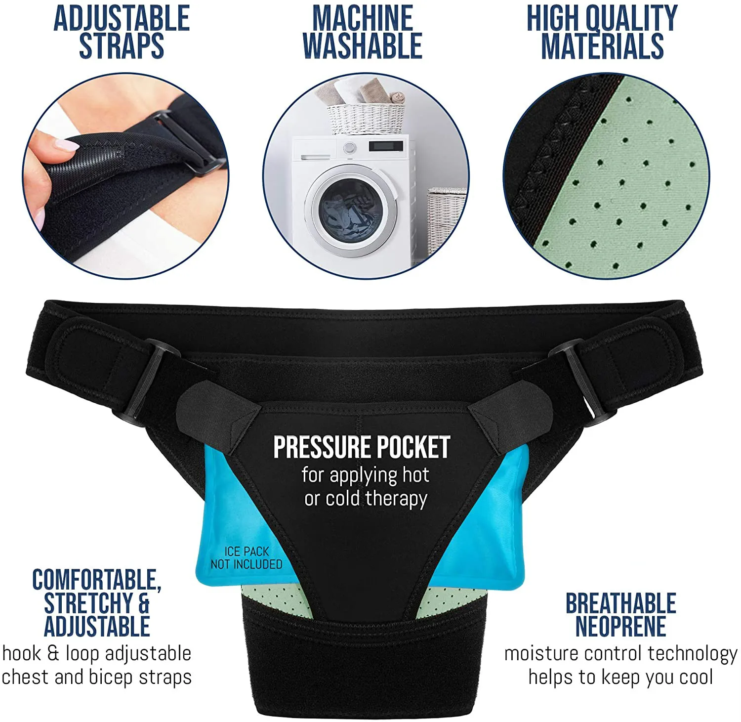 Поддерживающий плечевой Бандаж с регулируемым ремешком дышащая Неопреновая