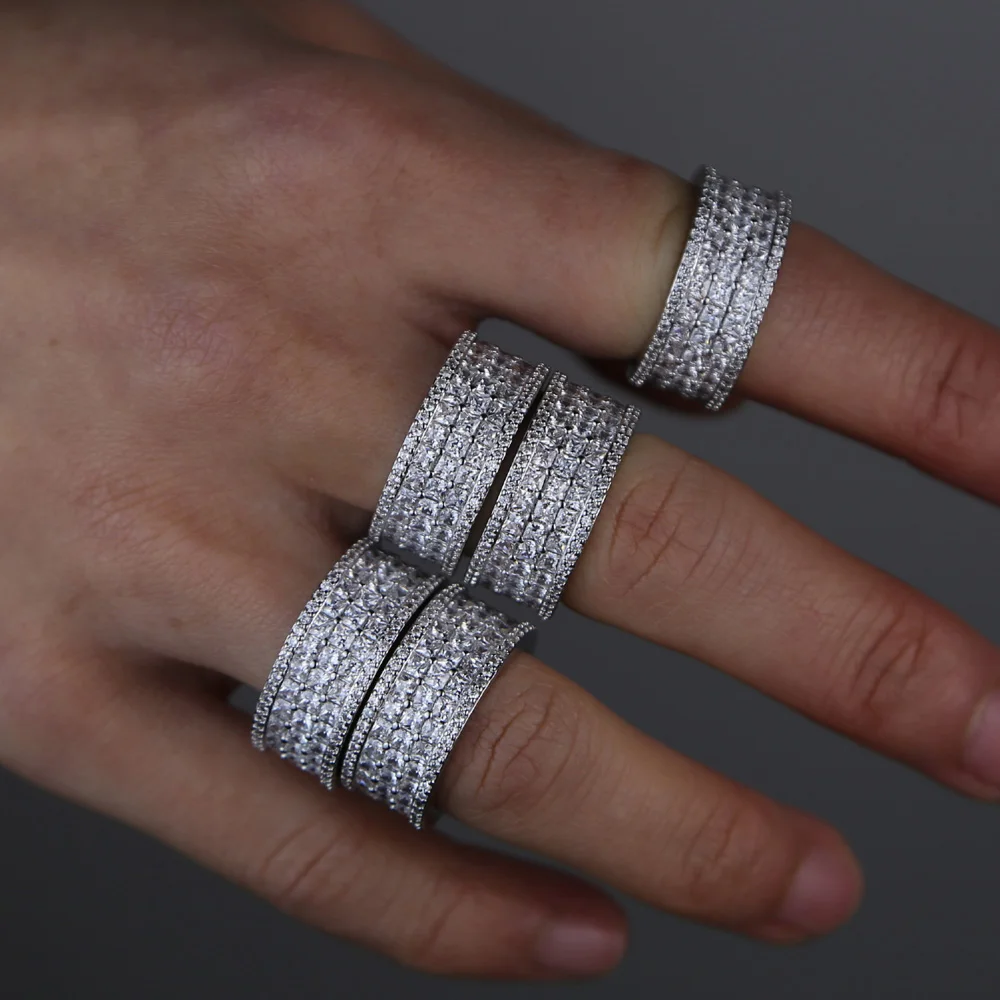 Сверкающее женское кольцо с кубическим цирконием для вечности американский