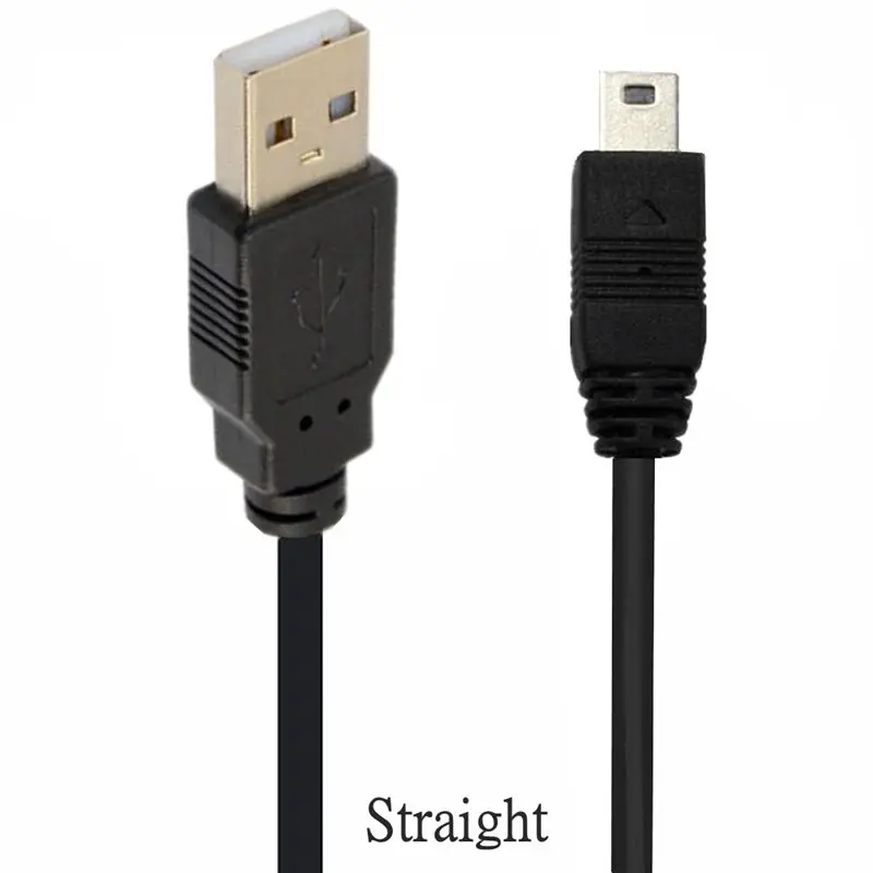 Переходник с USB 2 0 на Mini 5Pin вверх вниз влево вправо Угловой 90 градусов кабель 25 м 5 1