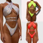 Oluolin женский сексуальный бандажный комплект бикини 2021, Модный Купальник, Женский комплект из двух предметов, купальный костюм, летняя пляжная одежда