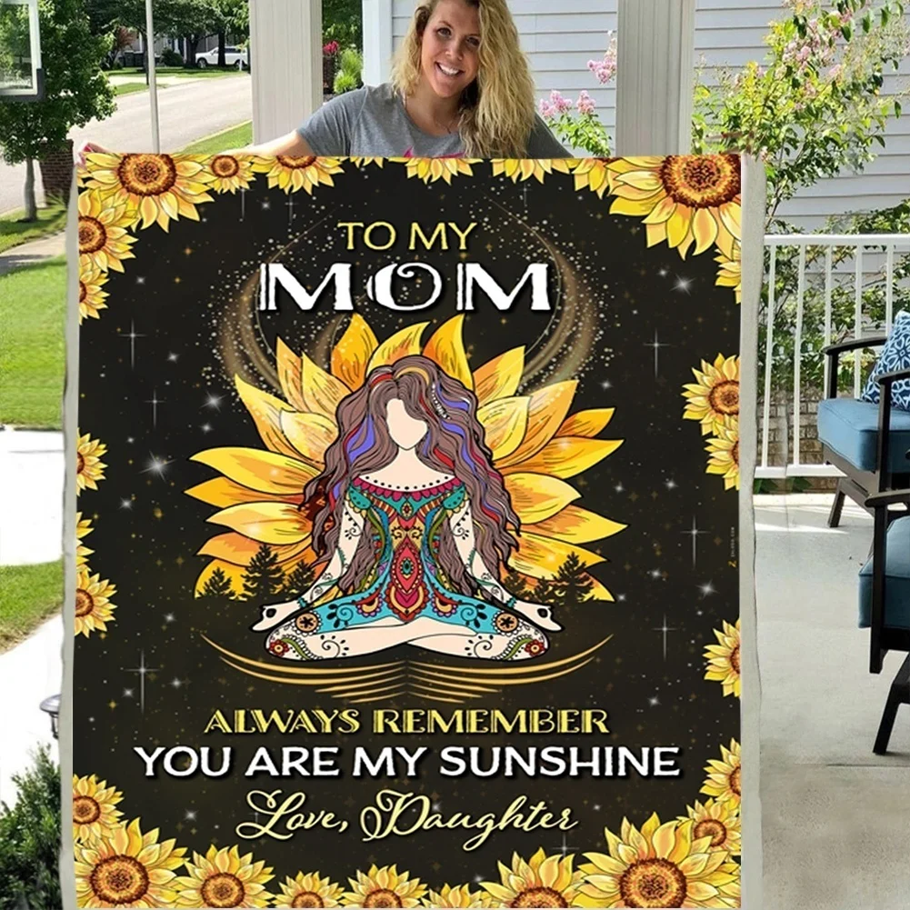 

To My Mom From Daughter Always Remember You Are My Sunshine Soft Throw Plush Sherpa Fleece Blanket