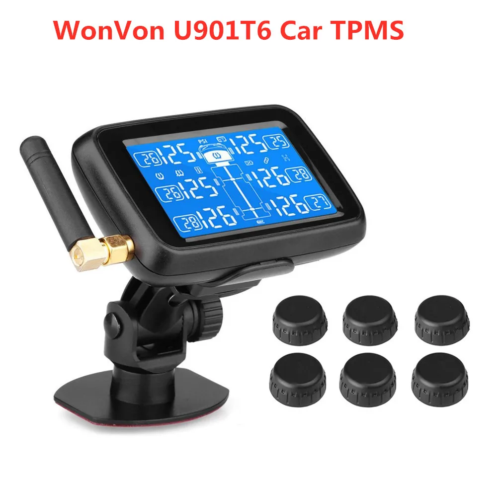 Система контроля давления в шинах WonVon U901T6 RF беспроводная система с 6 датчиками