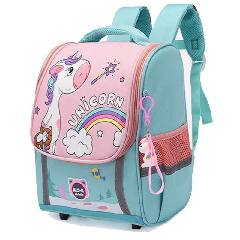 Mochilas 3D Cartoon Unicorn Children School Bags Girls Pink Kids School Backpack Lightweight Waterproof Primary kids Schoolbags