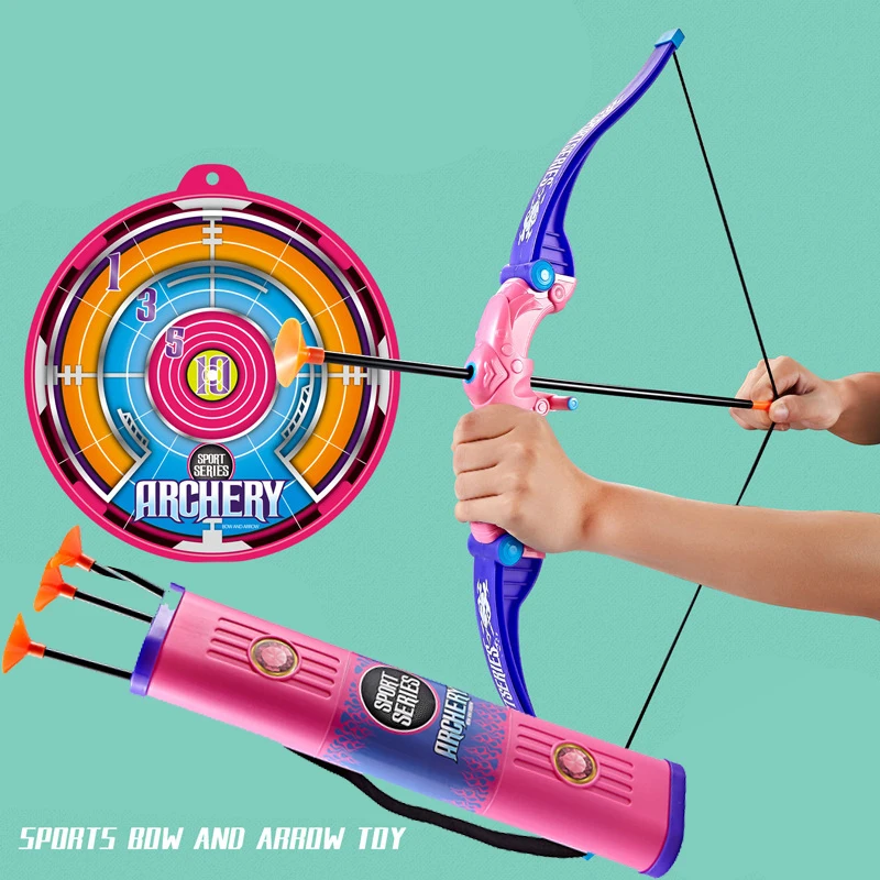 

Toy Bow and Arrow For Kids Children Safe Soft Sucker Arrows With Quiver Kids Archery Set For Youth Boys Girls Accessories