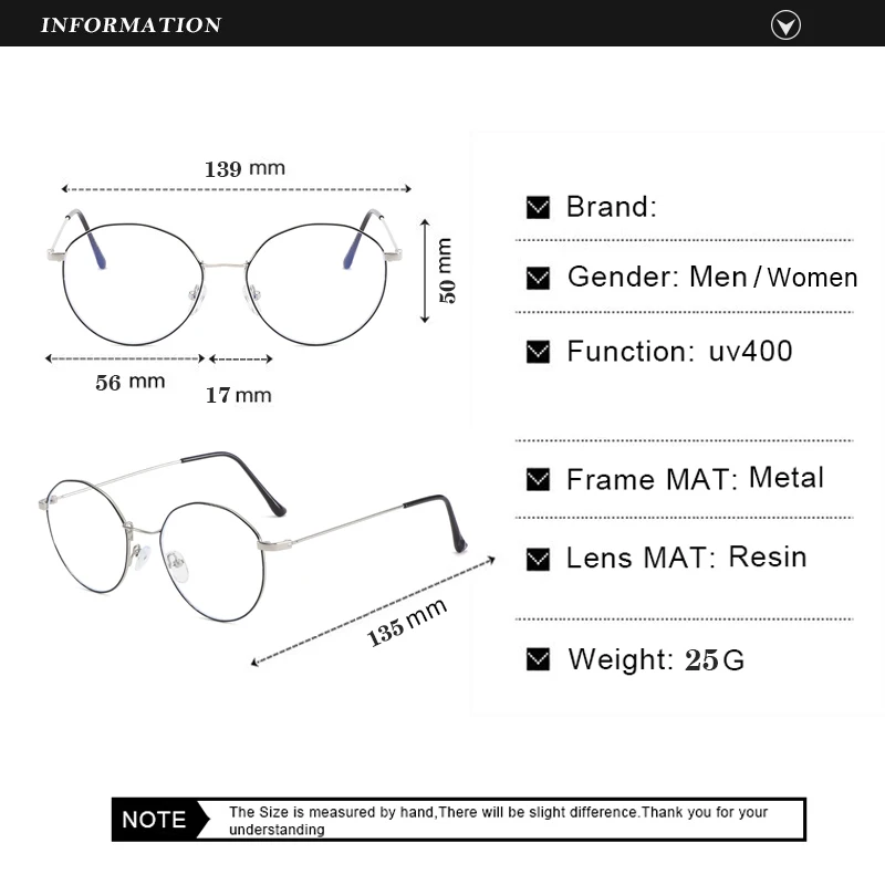 

Irregular Anti Blue Prescription Glasses Men Eyewear Transparent Metal Eyeglasses Frames for Women Fashion Accessories 2019