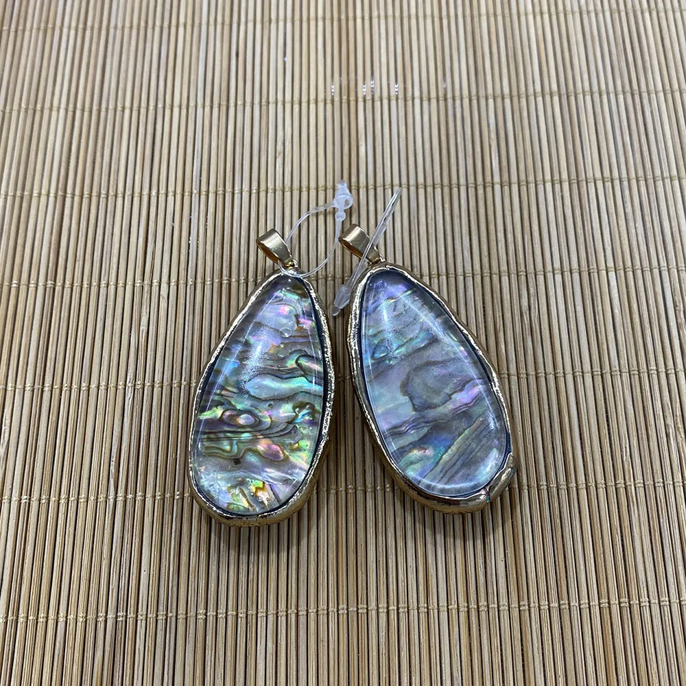 

Natural Abalone Shell Crystal Drop-shaped Pendant Suitable for Making Trendy Jewelry Earrings Accessories Wholesale Jewelry
