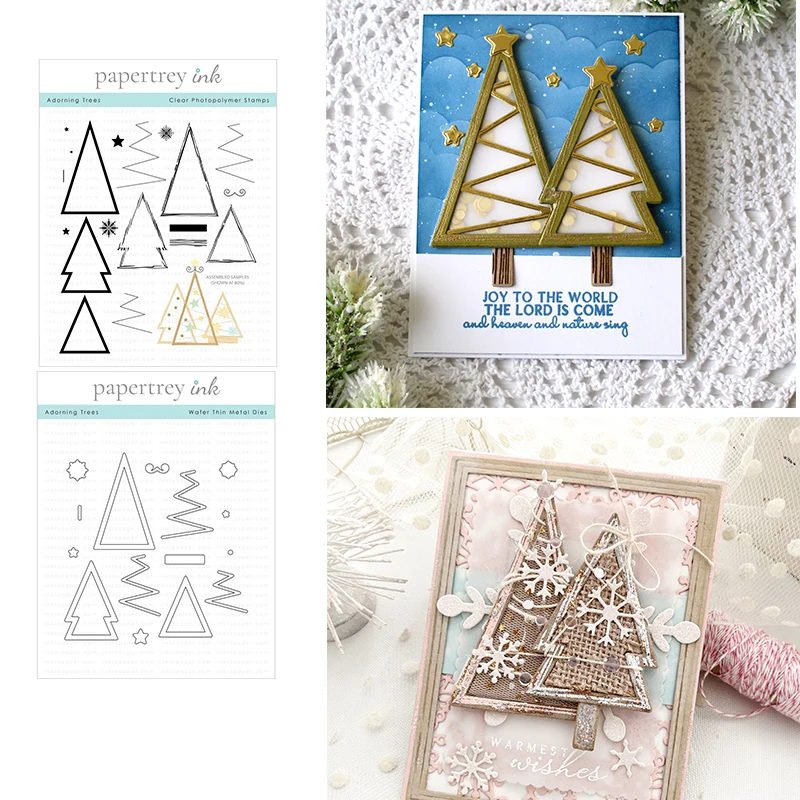 

Adorning Trees Dies And Stamps Scrapbook Diary Decoration Embossing Template DIY Greeting Card Handmade New Arrival 2021