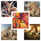 Алмазная живопись с лев, рысь, мать, любовь, 5D, сделай сам, животные, алмазная вышивка, пейзаж, ручная работа, красочная стразы, мозаика, искусство, Декор