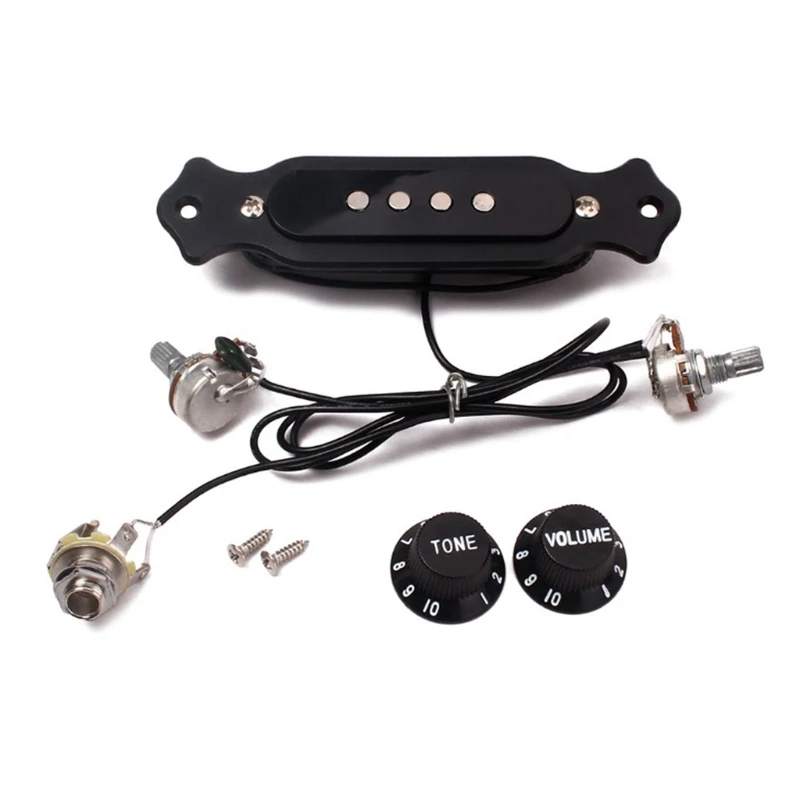 Soundhole Prewired Active Pickup 4 String For Cigar Box аксессуары для гитар| |