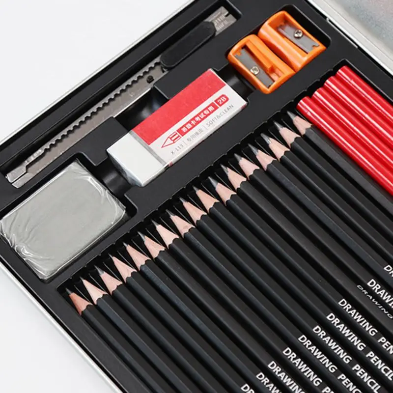 

30pcs/set Sketching Pencil Drawing Kit 2H HB 2B 3B 3H 4B 5B 6B 8B 10B Art Supply