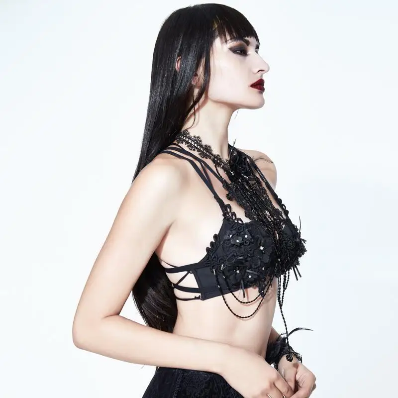 Эва женский готический Цветок и кружевной ремень EAS005|Топы| |