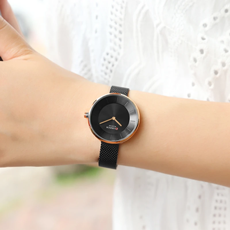 

Women's Quartz Watch Fashion Simple Stainless Steel Wristwatches 2018 Luxury Brand CURREN New Water Resistant 99FT Montre Femme
