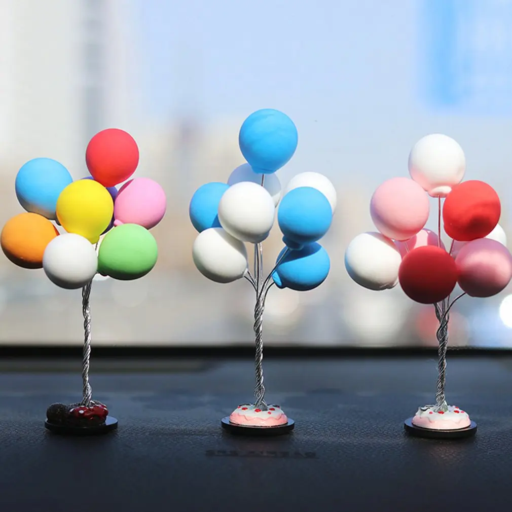 

Charming Auto Ornaments Multicolour Lovely Balloon Car Decoration Mini Console Dashboard Decoration Car Interior Supplies