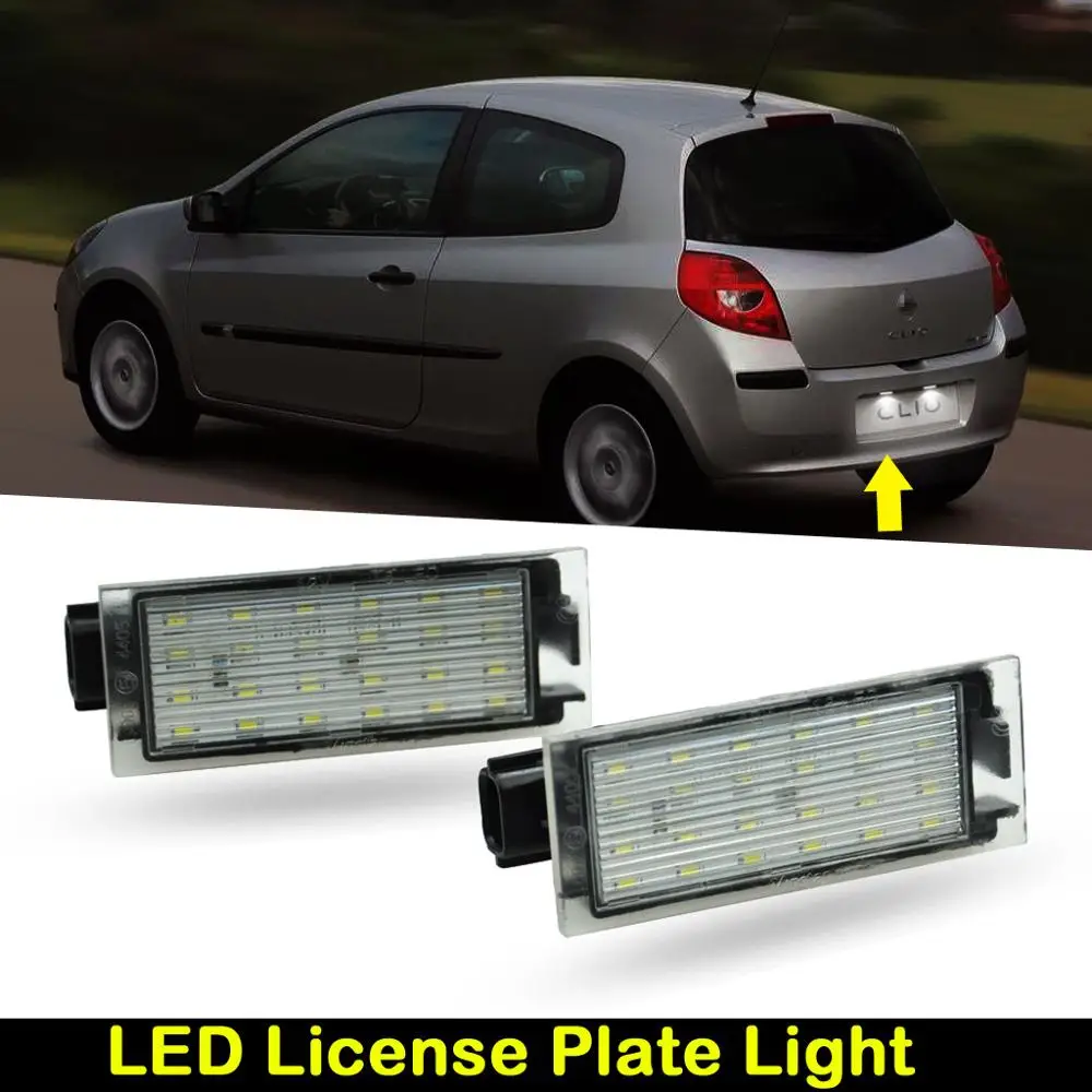 Для Renault Clio Megane Laguna Vel Satis Master Flence Opel Movano Fortwo Smart 453 белый светодиод номерной