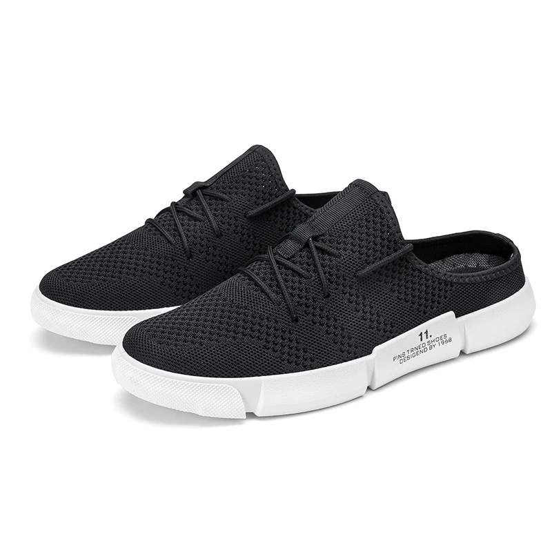 

Men Half Shoes Summer Casual Half Slippers Tow Beach Shoes Men Breathable Mesh Non-slip Fashion Wear Personality Zapatos Hombre