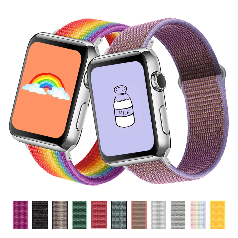 

Strap for Apple Watch Band Watchband Bracelet Belt 44mm 3 38mm Women SE iwatch 40mm 42mm Accessories Series 4 5 6 Sport Loop