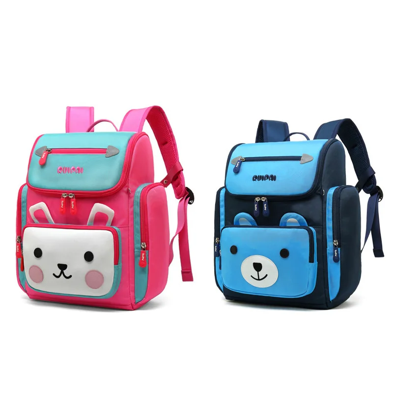 

New Fashion Cartoon Schoolbags Backpack For Girls Boys Bear Bunny Design Children Orthopedic Backpack Mochila Infantil Grade 1-4