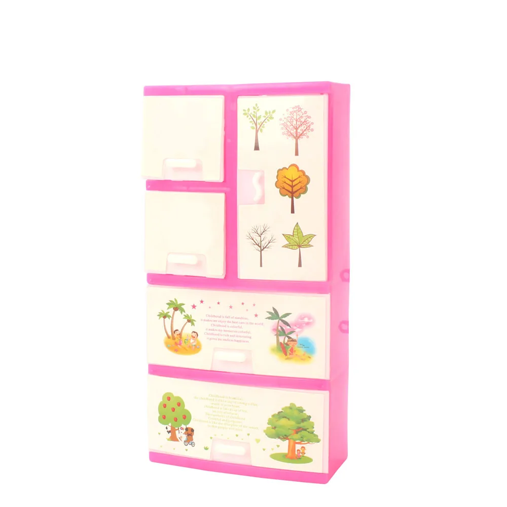 

Аксессуары для кукол, Новый шкаф для хранения с принтом для 1/12 кукол, мебель для спальни принцессы, шкаф для детских игрушек, шкаф