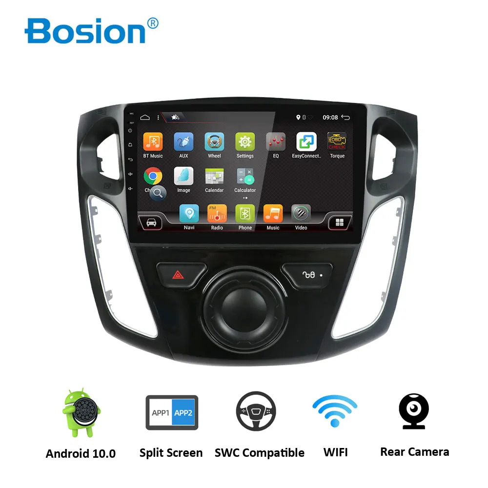 Автомобильный DVD плеер Bosion 2 din с четырёхъядерным процессором Android 10 GPS Bluetooth RDS Wi Fi 4G