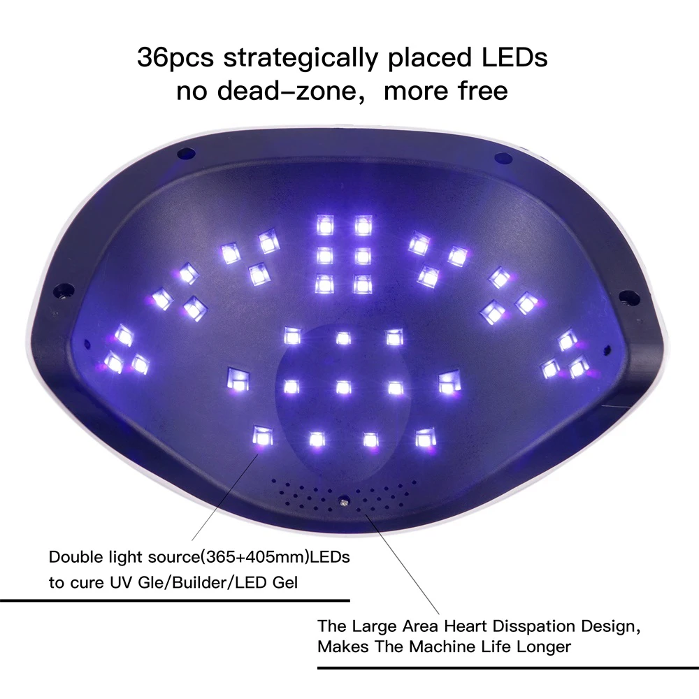 Светодиодная лампа для сушки ногтей 72 Вт 36 шт. светодиодный маникюрный УФ-гель с