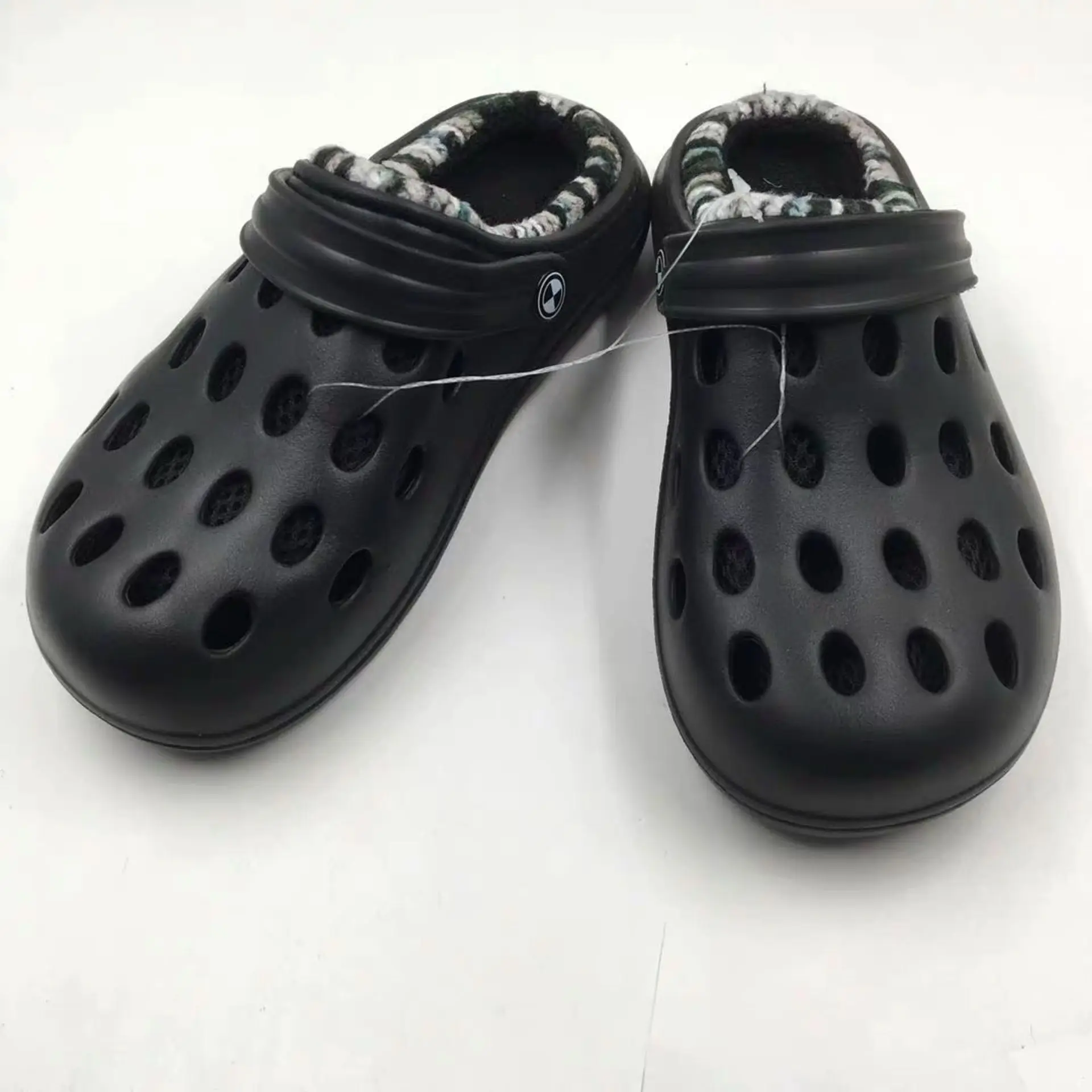 RH/Оригинальные Теплые Зимние садовые Сабо Меховая домашняя садовая обувь EVA