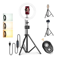 10 inch 26cm led lights mobile phone live fill light for photography beauty selfie ring light with tripod stand for photo studio