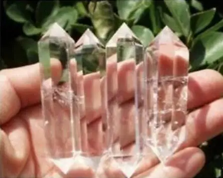 

4PC NATURAL Clear Quartz Double Terminated Crystal poinT