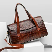 Crocodile Luxury Leather Handbags Women bags Designer 2021 Vintage Alligator Satchel Tote Purse Lady Shoulder Hand Bag For Women