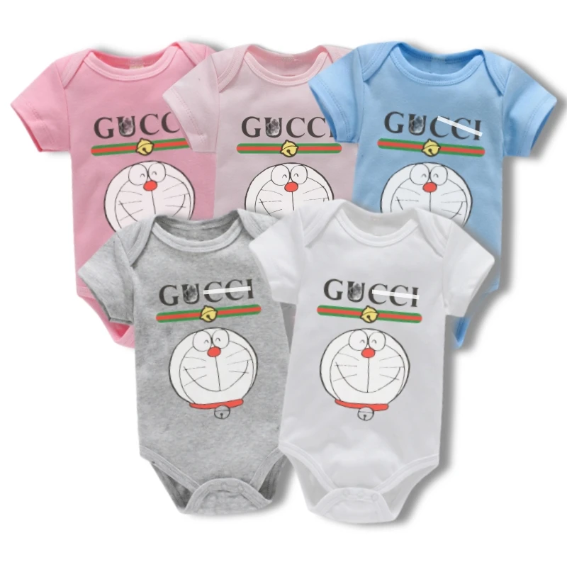 

SanSheng summer new cute pattern boys and girls short sleeve 100% cotton creeping suit baby clothes one-piece T-shirt 0-18m