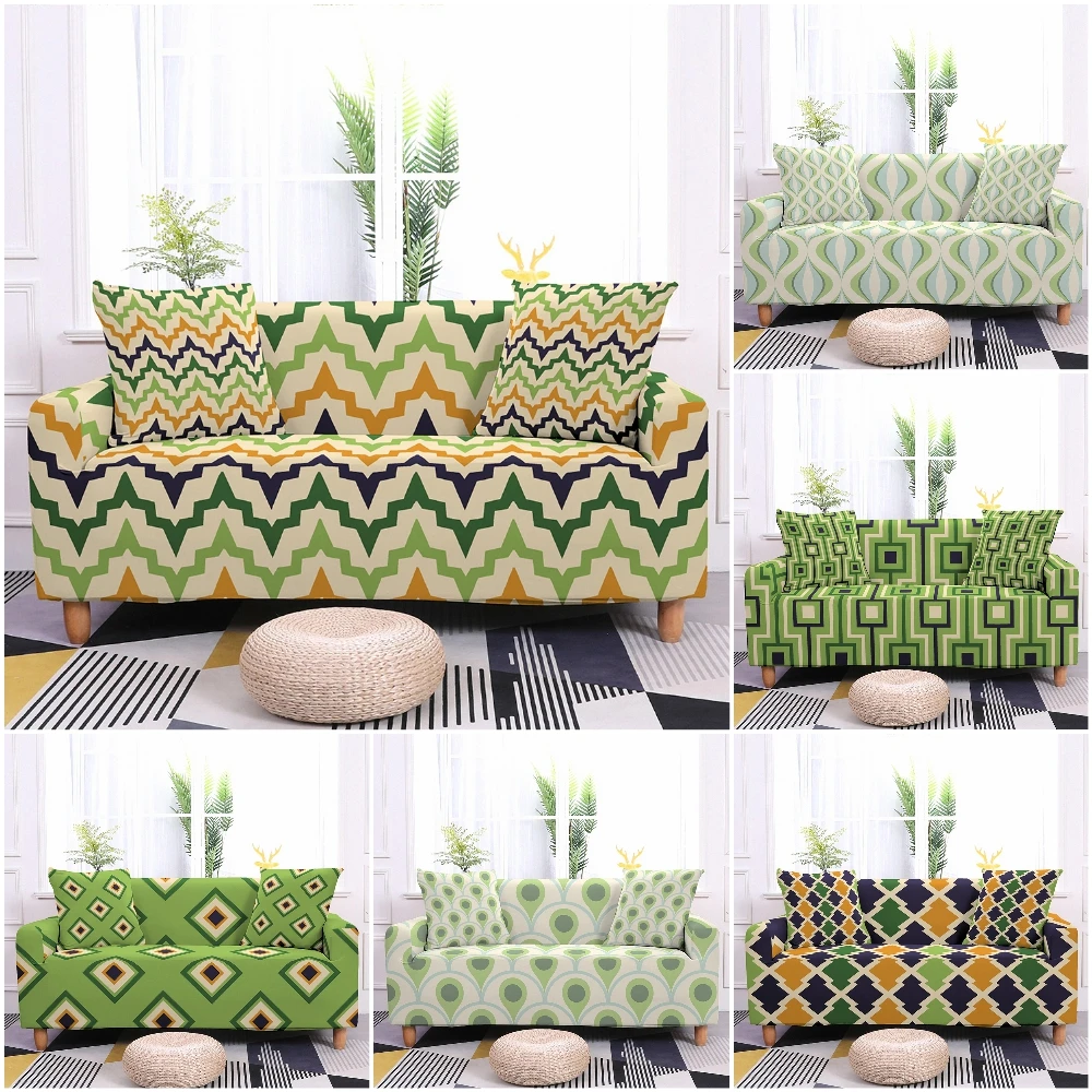 

Elastic Sofa Cover Modern Geometric Printed Sofa Covers for Living Room Stretch Washable Removable Couch Cover 1/2/3/4 Seater