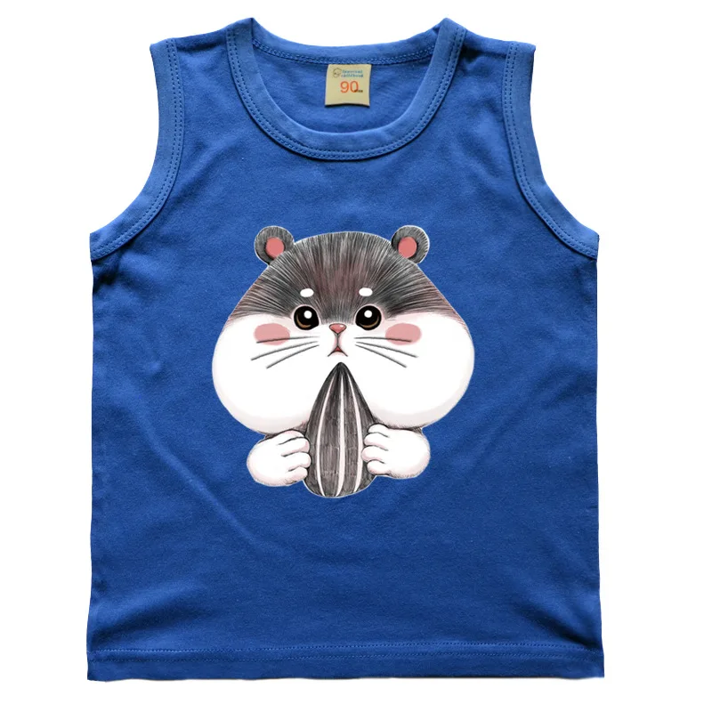 

Boys T Shirt Tops sleeveless Toddler Baby Girls Kids Children Cotton Fashion Autumn Spring Print Squirrelfor 1-7 Years