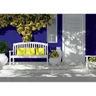 Белая дверь скамейка ваза цветы Фотография фоны виниловая ткань фон для малышей Дети Портрет фотосессия Фотостудия